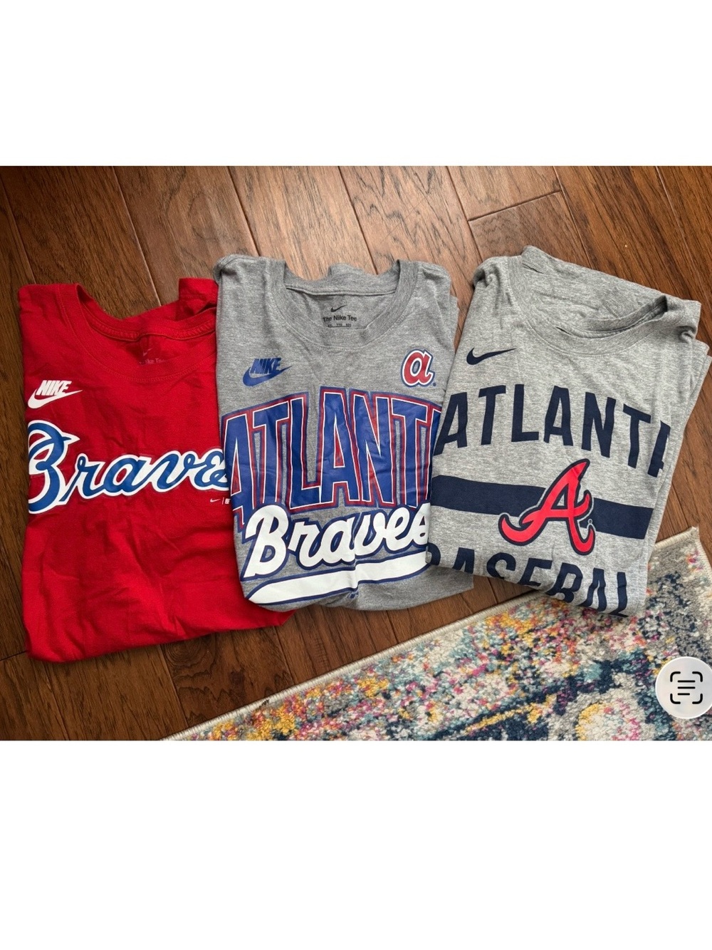 Nike Atlanta Braves Red & Gray Graphic Tee Bundle XXL
